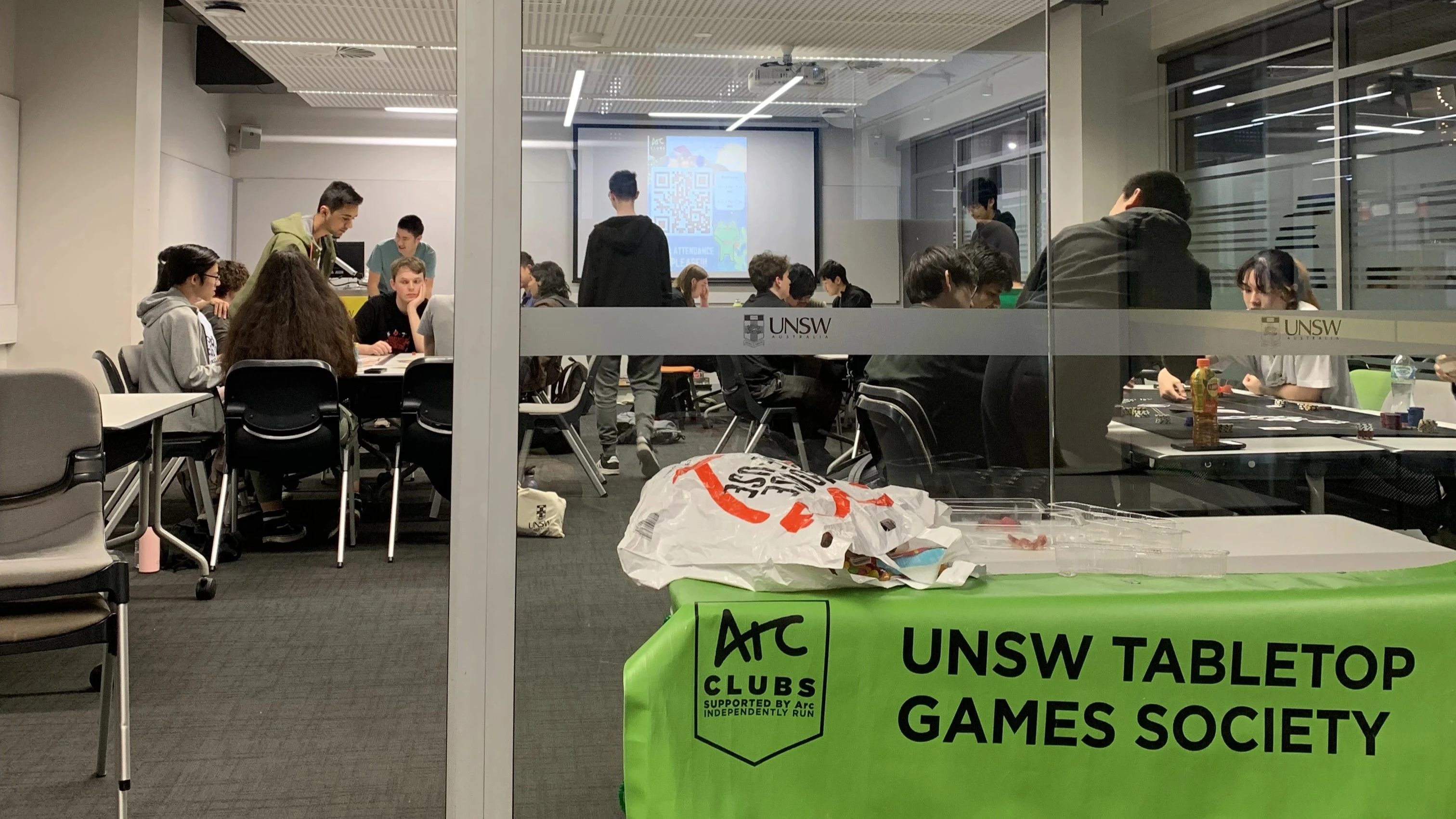 People playing boardgames at our weekly boardgame events